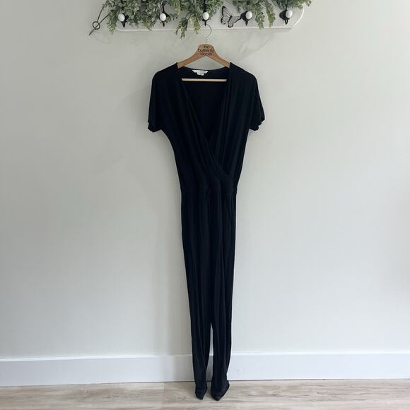Boden Black Jersey Surplus Wrap Jumpsuit US Size 4 PP6290 - Picture 2 of 5